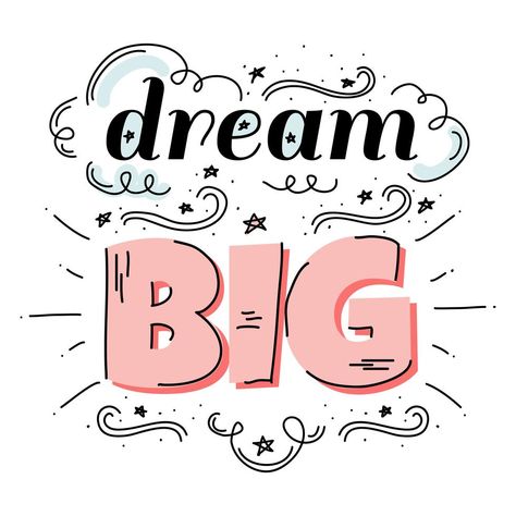 Big Drawing Ideas, Dream Big Tattoo, Big Tattoo Designs, Dream Big Quotes, Affirmation Board, Silhouette Design Studio, Big Art, Scan N Cut, Christian Quotes Inspirational