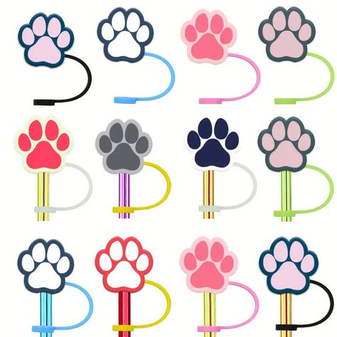 Straw Tips Cover, Reusable Straw Toppers, Dog-themed Reusable Silicone Straw Sleeve , Decorative Straw , For Party Favor Bags,birthday Party, Friends Gathering, Dustproof Straw Covers For Straws, Party Supplies,kitchen Accessary - Temu Birthday Party Friends, Dog Party Favors, Favor Bags Birthday, Straw Covers, Straw Toppers, Chrismas Gifts, Puppy Paws, Friends Gathering, Gifts For Colleagues