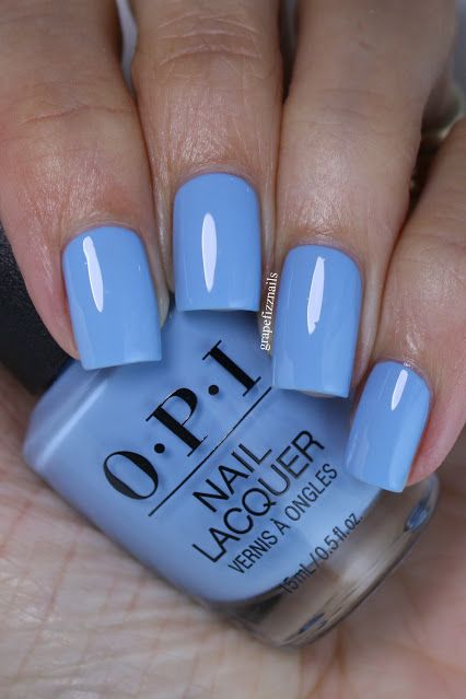 Cool Summer Nail Colors, Opi Blue Colors, Blue Nail Colors, Opi Blue Nail Polish, Blue Nail Polish Colors, Best Summer Nail Color, Toenail Art, Mani Nails, Eyeshadow Colors