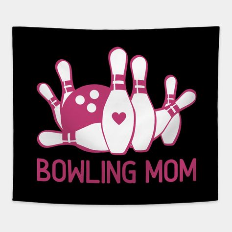 Bowling moms are the best! Spoil the bowling mom in your family with these fun gifts! From stickers to phone cases, from banners to pillows - mom's will love this pink bowling ball with pins design. Whether she bowls herself or just cheers her family on from the sideline, bowling moms are invaluable. -- Choose from our vast selection of tapestries to match with your desired size to make the perfect custom tapestry. Pick your favorite: Movies, TV Shows, Art, and so much more! Available in small, Bowling Mom, Pins Design, Gifts Pink, Rock Painting Ideas Easy, Bowling Pins, Bowling Ball, Fun Gifts, Mom Gifts, Tapestry Design