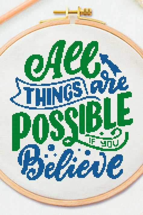 Cross Stitch Patterns Inspirational Quotes, Positive Embroidery, Quote Cross Stitch, Stitch Quotes, Cross Stitch Quotes, Easy Cross Stitch Patterns, Small Cross Stitch, Easy Cross, Simple Embroidery