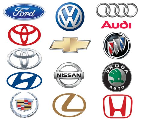 Famous Car Brand Logos Vector Car Logos With Names, Car Brand Logo, All Car Logos, Car Symbols, Famous Car, Car Brands Logos, Car Logo Design, Cars Brand, Brand Logo Design