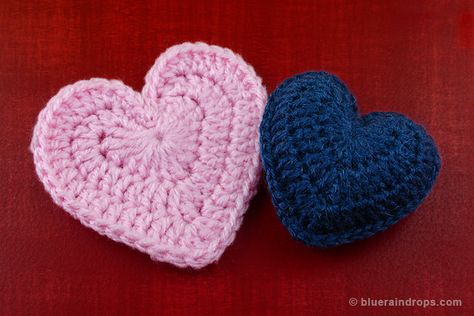 Crochet Puffy Heart Crochet A Heart, Heart Crochet Pattern, Hearts Crochet, Heart Full Of Love, Heart Crochet, Crochet Baby Beanie, Crochet Heart Pattern, Free Yarn, Crochet Baby Boy