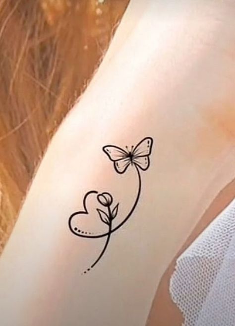 Henna Butterfly Design, Mini Henna Tattoo, Rabe Tattoo, Believe Tattoos, Tattoos Infinity, Remembrance Tattoos, Flower Wrist Tattoos, Butterfly Tattoos For Women, Mommy Tattoos