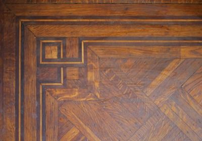 Click image for full-size image (2336 × 1752 pixels). Wood Floor Pattern, Foyer Flooring, Wood Floor Design, Art Deco Wood, Victorian Floor, Castles Interior, Victorian Mansions, Flooring Inspiration, Wooden Floors