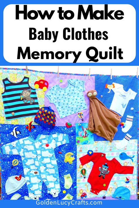 Memory Quilts From Clothes, Handmade Baby Clothes Patterns, Onesie Quilt, Baby Memory Quilt, How To Applique, Baby Clothes Blanket, Old Baby Clothes, Baby Clothes Quilt, Memory Blanket