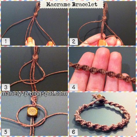 Books Crafts, Tutorial Macramé, Macrame Bracelet Tutorial, Macrame Bracelet Patterns, Diy Bracelets Tutorials, Hemp Jewelry, Hemp Bracelets, Friendship Bracelets Diy, Macrame Knots