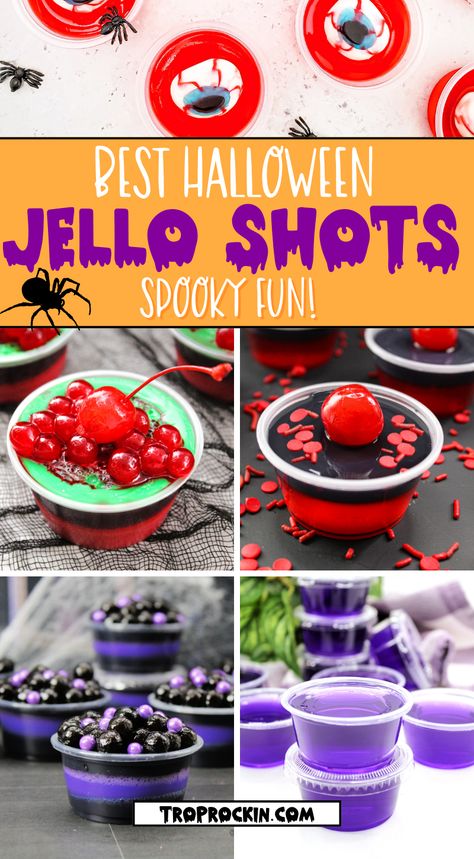 Purple Hooter Jello Shot, Black Magic Jello Shots, Vampire Kiss Jello Shots, Halloween Jell O Shots Recipe Vodka, Purple Jell-o Shots, Easy Halloween Jello Shots Alcohol, Easy Halloween Jello Shots, Jello Halloween Shots, Halloween Party Jello Shots