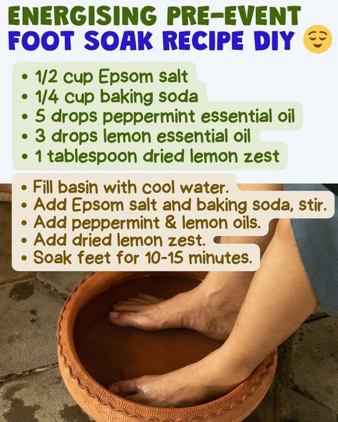 Oh Mighty Health Foot Bath Detox Recipes, Energy Blast, Dried Lemon Zest, Epsom Salt Foot Soak, Foot Detox Soak, Diy Foot Soak, Foot Soak Recipe, Soothing Face Mask, Good Brain Food