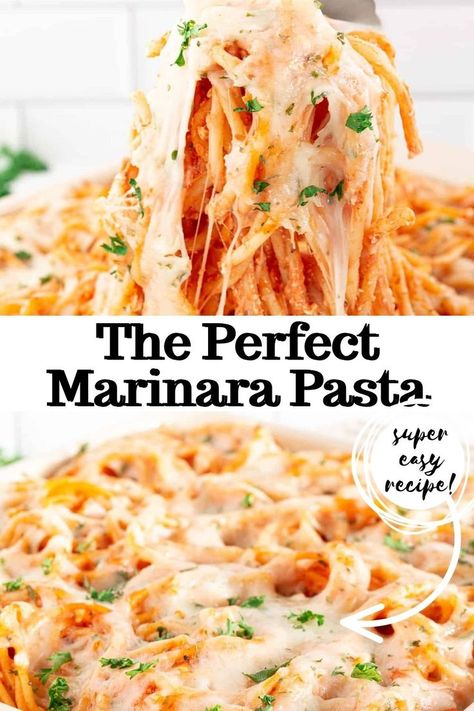 This Marinara Pasta recipe is the quickest and easiest one you'll ever come across and it can be ready and on your dinner table in less than 30 minutes! Marinara Pasta, Pasta Marinara, Easy Marinara Sauce, Marinara Recipe, Marinara Sauce Recipe, Cheese Sauce For Pasta, Best Food Ever, Super Easy Recipes, Quick Dinner Recipes