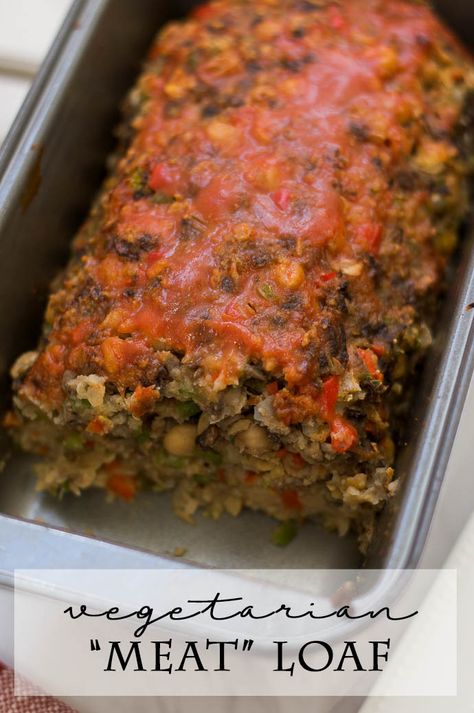 Vegetarian Loaf, Veggie Loaf, Vegetarian Meatloaf, Vegetarian Meat, Vegan Meatloaf, Vegetarian Main Dishes, Vegetarian Entrees, Meatloaf Recipe, Tasty Vegetarian Recipes