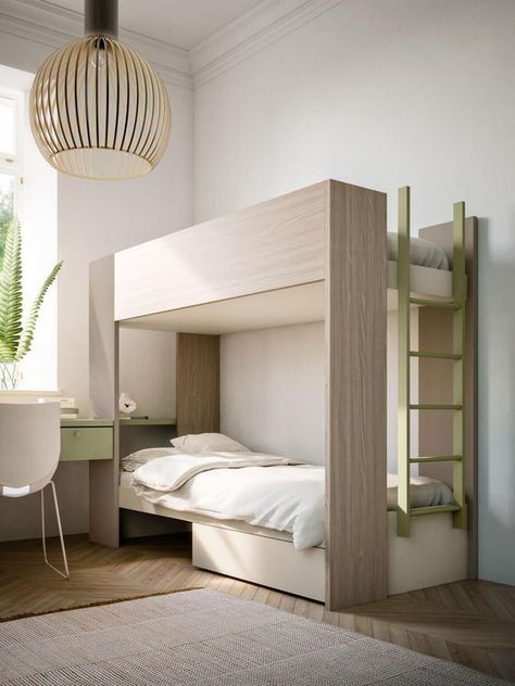 Scandinavian Bunk Beds, Systems For Home, Space Saving Furniture Bedroom, Community Spaces, Bed Bunk, Space Saving Bedroom, Loft Bed Plans, Hostels Design, Modern Bunk Beds