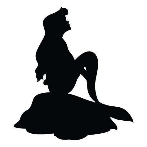 Little Mermaid Ariel Silhouette Disney Characters Silhouettes, Ariel Silhouette, Backgrounds Disney, Disney Princess Silhouette, Disney Silhouette Art, Aesthetic Princess, Mermaid Vector, Characters Disney, Aesthetic Disney