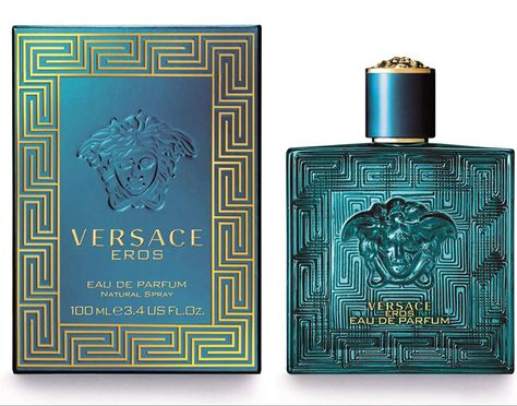 My wife bought this for me for Valentine’s Day. It smells amazing and is good for day or evening. This masculine fragrance has a blend of mint oil, italian lemon, green apple, tonka bean, geranium flower, vanilla, vetiver, moss, and cedarwood Versace Perfume For Men, Versace Eros Perfume, Perfume Versace, House Of Versace, Woody Perfume, Versace Perfume, 212 Vip, Mint Oil, Masculine Fragrance