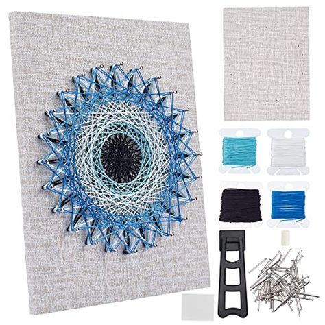 "Add a touch of creativity and ward off bad vibes with our WEBEEDY DIY 3D String Art Kit. Perfect for adults beginners, it comes with all the necessary accessories and frame for unique home wall decorations. Get yours now and unleash your artistic side! #EvilEyeCraftKit" Evil Eye Craft, 3d String Art, Viral Products, Frame Christmas, Huichol Art, Art & Craft Kit, Bad Vibes, Needlework Embroidery, Diy 3d