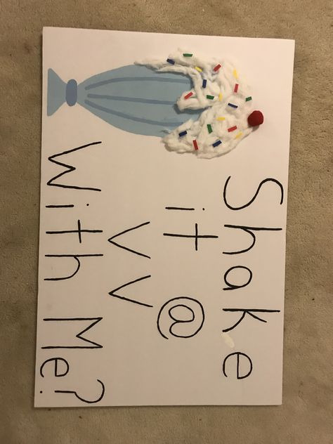 Promposal/ girls ask guys Girl Ask Guy, Formal Proposals, School Dance Ideas, Cute Prom Proposals, Dance Proposal, Girls Ask, Dance Poster, Hoco Proposals, Prom Proposal