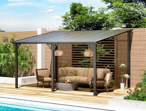 Metal Awnings, Metal Awning, Pergola Gazebo, Outdoor Pergola, Garden Supplies, Lawn Garden, Awning, Gazebo, Pergola