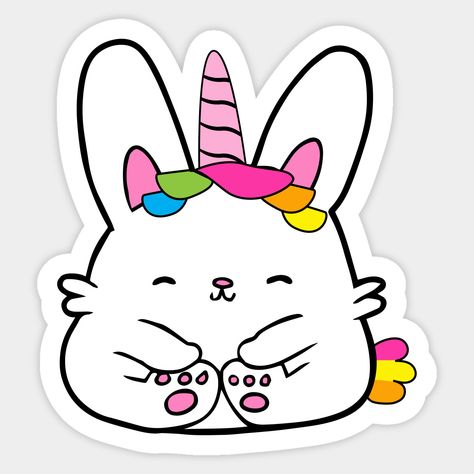 fluffy unicorn colorful adorable bunny art,cute rabbit baby art. great design for kids, girls t-shirt, women's tee and hoodies. -- Choose from our vast selection of stickers to match with your favorite design to make the perfect customized sticker/decal. Perfect to put on water bottles, laptops, hard hats, and car windows. Everything from favorite TV show stickers to funny stickers. For men, women, boys, and girls. Bunny Art Cute, Unicorn Bunny, Fluffy Unicorn, Rabbit Baby, Adorable Bunny, Bunny Art, Cute Rabbit, Art Cute, Girls T Shirt