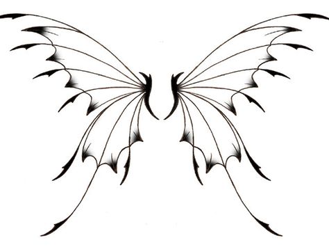 Fairy Wings Drawing, Wm Logo, Fairy Wing Tattoos, Wing Tattoo Designs, Butterfly Tattoos For Women, Fairy Tattoo Designs, Fairy Drawings, Arte Grunge, Wings Drawing