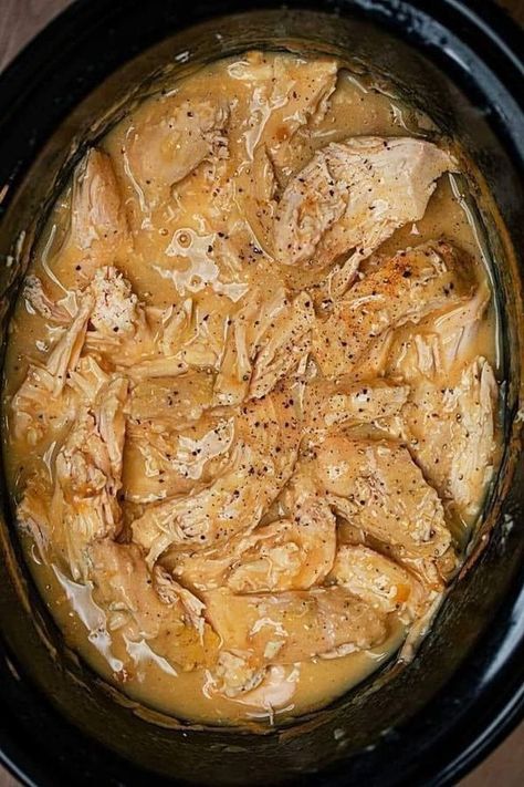 grandma’s favorite recipes | Crockpot chicken and gravy | Facebook Chicken Gravy Mix, Recipes Crockpot Chicken, Crockpot Chicken And Gravy, Chicken Gravy Recipe, Chicken And Gravy, Gravy Ingredients, Chef Gordon, Chef Gordon Ramsay, Chicken Gravy