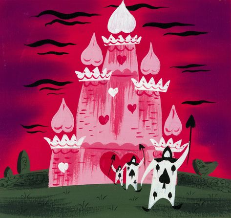 Red Queen's Castle concept art from Alice in Wonderland by… | Flickr Mary Blair Alice In Wonderland, Mary Blair, Alice In Wonderland, Walt Disney, Concept Art, Castle, Disney, Pink, Art