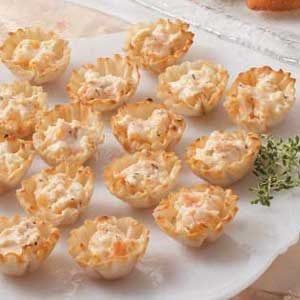 Seafood Appetizers Easy, Phyllo Recipes, Phyllo Cups, Shrimp Appetizers, Appetizers For A Crowd, Easy Seafood, Seafood Appetizers, Appetizer Dips, Tart Recipes