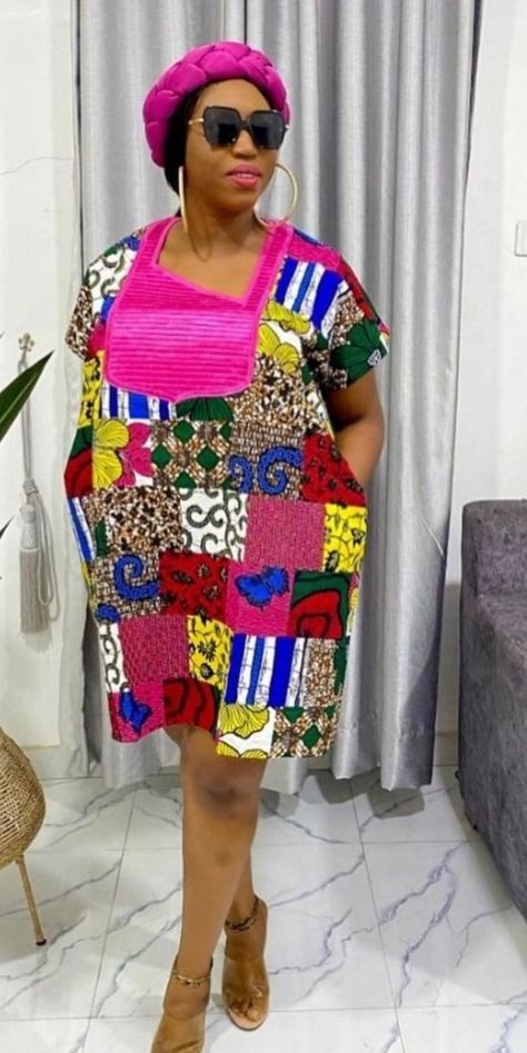 Ankara Dansiki Styles For Women, Dansiki Styles For Women, Kampala Short Gown Style, Short Ankara Dresses, Casual Gowns, Bubu Gown Styles, Long African Dresses, African Shirts For Men, Short Kaftan