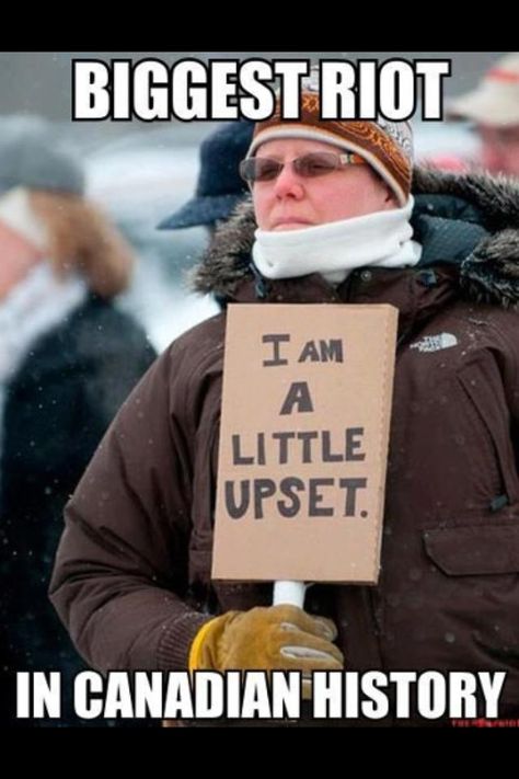 Canadian riots, not to be messed with. Meanwhile In Canada, Protest Signs, Canadian History, Dc Memes, Memes Humor, Have A Laugh, E Card, Funny Signs, A Sign