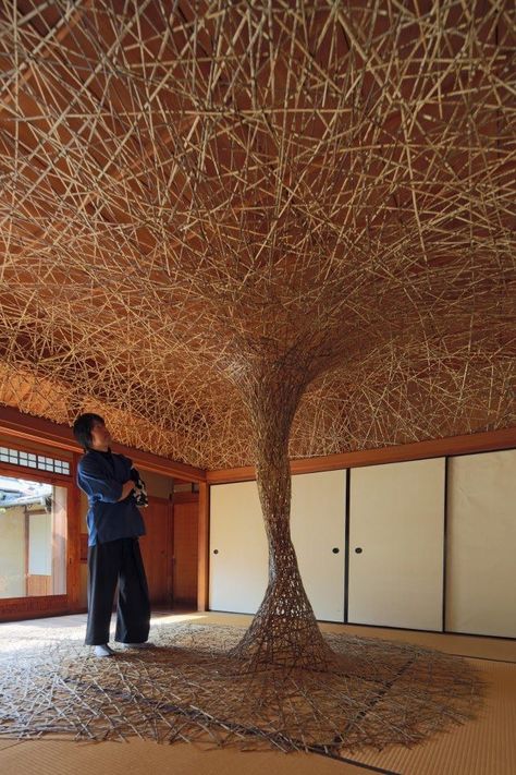 Weaving Sculpture, Exhibition Installation, Shading Device, Sculpture Exhibition, Bamboo Structure, Bamboo Art, Bamboo Tree, Bamboo Weaving, Artistic Installation