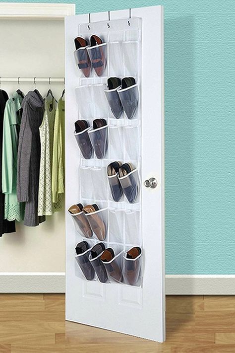 Shoe Holder For Closet, Closet Organization Cheap, Cheap Closet, Hanging Shoe Storage, Shoe Holder, Hanging Shoe Rack, Shoe Organiser, Closet Hacks Organizing, Hanging Shoe Organizer