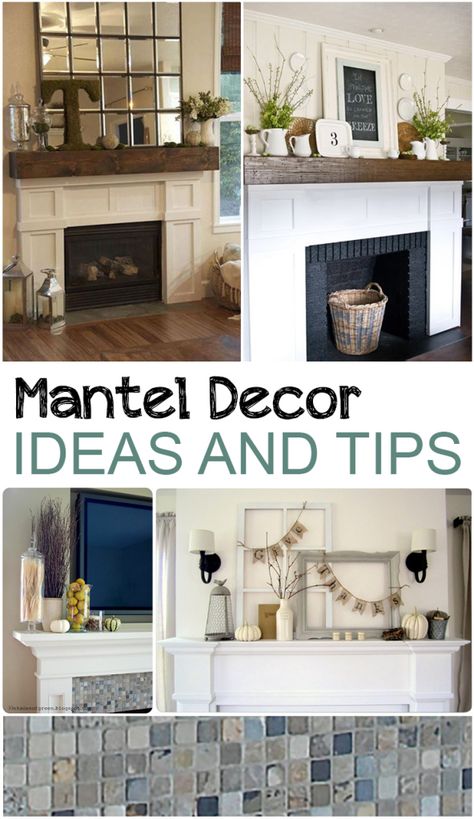 Mantel Decor Ideas and Tips Fireplaces And Mantels, Country Room, Diy Mantel, Mantel Decor Ideas, Fireplace Mantle Decor, Mantel Design, Fireplace Mantel Decor, Nate Berkus, Deco Originale