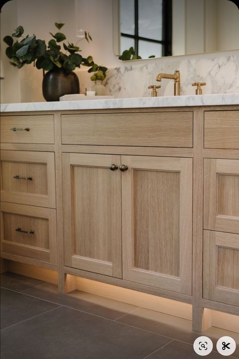 Oak Vanity Bathroom, Mcgee Bathroom, Future Bathroom, Oak Bathroom Vanity, Flip House, Oak Bathroom, Primary Bathroom, Bedrooms Decor, Bathroom Reno