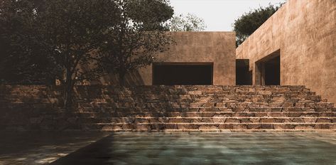 Sci Fi Architecture, Event Hall, Rammed Earth, Stone Architecture, House Outside Design, Architecture Studio, Space Architecture, Architecture Exterior, House Architecture Design