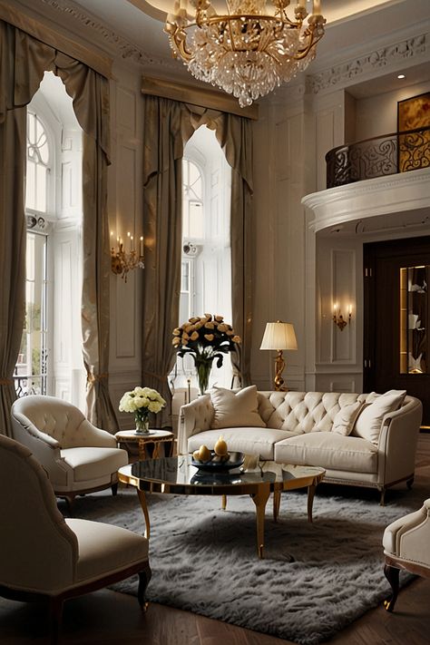 50 Best Luxury Living Room Design Ideas Living Room Decor Vintage, French Style Living Room, Glam Living Room Decor, Room Decor Vintage, Classy Living Room, Elegant Living Room Decor, Glam Living, Elegant Living Room Design, French Country Living Room