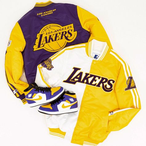 Lakers Outfit, Nba Fits, Satin Jacket, Air Jordan Sneakers, Sneaker Release, Satin Jackets, Air Jordan 1 Mid, Sneakers Outfit, Jordan 1 Mid