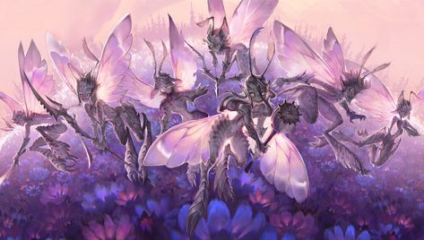 [2019] Magic The Gathering: Secret Lair - Bitterblossom Dreams — Lena Richards Art Fantasy Inspo, Fantasy Items, Faery Art, Mtg Art, Fiction Idea, Happy Friday Everyone, Fantasy Races, Magic Art, Fairy Art