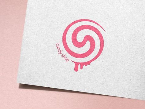 Candy Brands Logo, Candy Shop Logo, Candy Branding, Logo Pastry, Cake Logos, Logo Doce, Pastry Logo, Candy Drawing, Sweet Logo