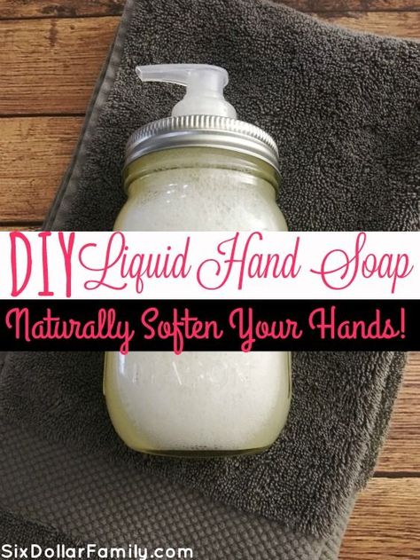 Commercial hand soaps dry my hands out so badly! This DIY Liquid Hand Soap nourishes and cleans them naturally! Diy Liquid Hand Soap, Soap Commercial, Liquid Hand Soap Recipe, Homemade Creams, Hand Soap Recipe, Homemade Hand Soap, Diy Hand Soap, Moisturizing Hand Soap, Natural Hand Soap