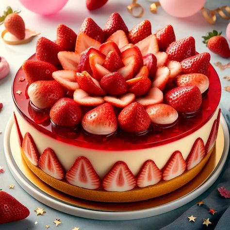 Strawberry Birthday Cake Designs Sweet and Elegant Ideas for Every Celebration (4) Cakes Decorated With Strawberries, Strawberry Decorated Cake, Strawberry Cake Design, Strawberry Cake Decorations, Strawberry Chocolate Cake, Birthday Cake Designs, Strawberry Birthday Cake, Sliced Strawberries, Chocolate Strawberry Cake