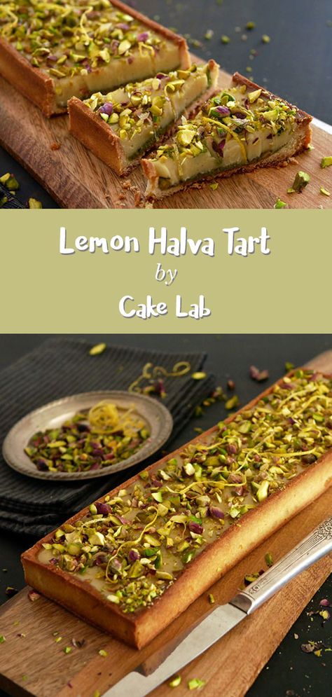 Lemon Halva Tart | Cake Lab Halva Recipe, Arabic Desserts, Tart Cake, Mini Tart, Pastry Tart, Lemon Tart, Pastry Desserts, Persian Food, Sweet Tarts