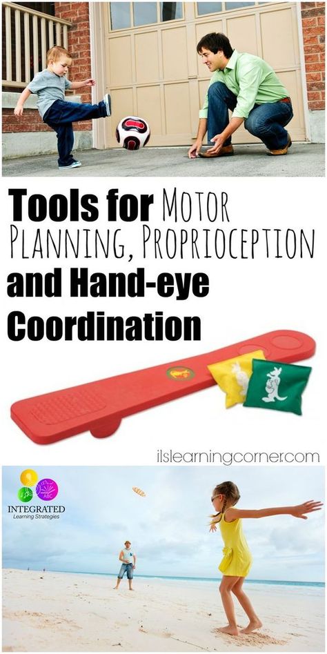 Proprioception: Tools for Motor Planning, Proprioception and Hand-eye Coordination | ilslearningcorner.com Pe Equipment, Proprioceptive Activities, Pt School, Pediatric Clinic, Coordination Activities, Bilateral Coordination, Pediatric Physical Therapy, Sensory Motor, Motor Planning