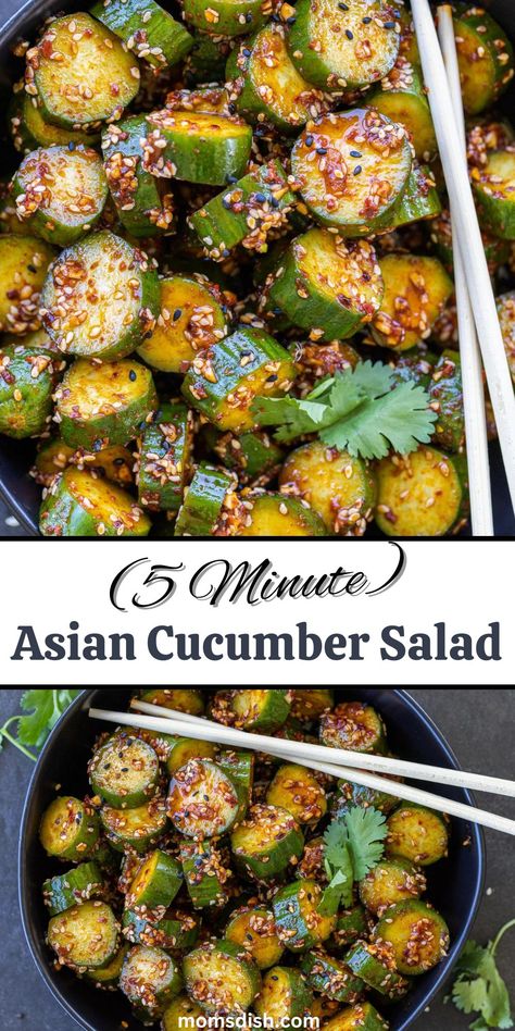 Cucumber Sesame Oil, Chili Cucumber Snack, Cucumber And Soy Sauce, Sesame Cucumber Salad Asian, Asian Cumcuber Salad, Peanut Sauce Cucumber Salad, Soy Sauce Cucumbers, Cucumber Chili Crunch, Chili Oil Cucumber Salad