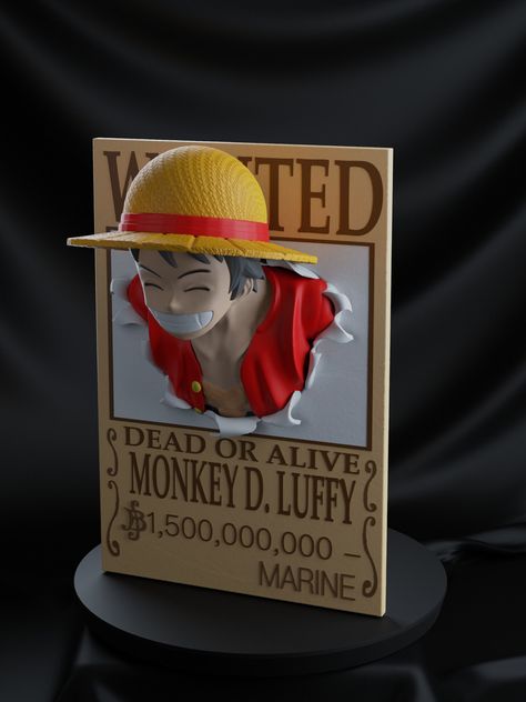 Luffy wanted poster. Monkey D. Luffy, personnage principal de One Piece. Ayez cette belle pièce dans votre collection. Un cadre mural ou un aimant est l'une des idées que vous pouvez utiliser pour la décoration. One Piece Room Decor, One Piece Decor, One Piece Room, Luffy Wanted Poster, Monkey Luffy, One Piece Characters, Anime Diys, One Piece Theme, Wanted Poster