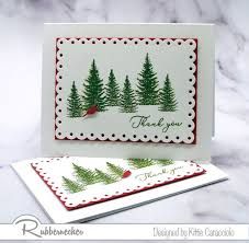 And Finally, Some DIY Christmas Thank You Cards - Rubbernecker Blog Holiday Picks, Christmas Thank You, Stampin Up Christmas, Easy Christmas Diy, Card Making Techniques, Original Card, Cards For Friends, Pine Trees, Paper Crafts Cards