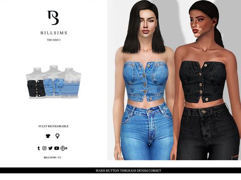 Sims 4 Cc Denim, Sims4 Cc Tops, Sims 4 Cc T Shirts Female, Sims 4 Women Clothing Cc, Sims 4 Mac, Sims 4 Male Clothes, Sims 4 Black Hair, The Sims 4 Pc, Free Sims 4