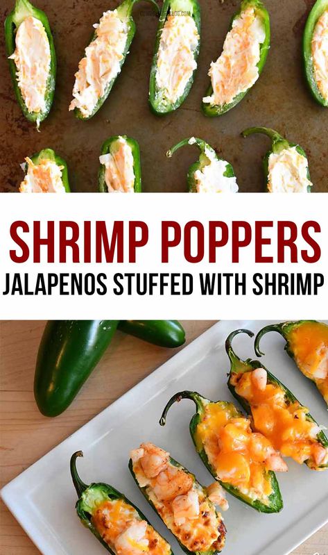 Shrimp Stuffed Pablo Peppers, Shrimp Brochette Jalapeño Poppers Pioneer Woman, Stuffed Jalapeno Peppers Cream Cheese And Shrimp, Shrimp Jalepeno Recipes, Jalapeno Shrimp Poppers, Jalapeño Popper Stuffed Shrimp, Fiery Cajun Shrimp Stuffed Jalapeños, Shrimp Stuffed Jalapeno Peppers, Stuff Jalapeno Peppers Cream Cheeses