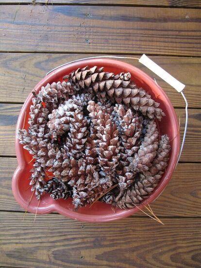 Borax Pinecones, Borax Crystal Pinecones, How To Clean Pinecones For Crafts, Bleaching Pinecones, Coffee Table Upcycle, Borax Crystals, Faux Fireplace Mantels, Upper Kitchen Cabinets, Wine Bottle Topper