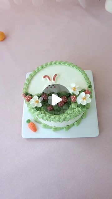 Mohammad Faiz, Spring Cake Designs, Easter Cake Designs, Easter Desserts Cake, Easter Cake Decorating, Easter Cookie Cake, Cookie Cake Designs, Cakes Decorating, Cake Frosting Recipe