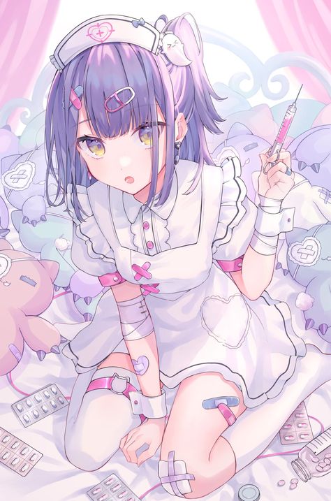 Hospitalcore Aesthetic, Nurse Drawing, Nurse Art, Art Mignon, Art Kawaii, Yami Kawaii, Cute Nurse, Art Anime, Pretty Art