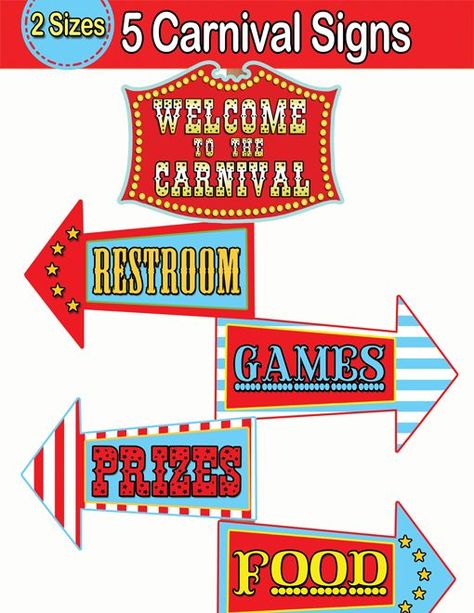 Carnival Game Signs, Carnival Printables, Vintage Carnival Games, Carnival Signs, Carnival Baby Showers, Carnival Birthday Party Theme, Fall Carnival, Diy Carnival, Carnival Decorations